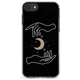 Hands Surrounding Moon Slim TPU Phone Case for iPhone SE 8 7 Plus