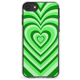 Green Heart Illusion Impact Phone Case for iPhone SE 8 7 Plus