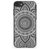 White Henna Flower Wheel Impact Phone Case for iPhone SE 8 7 Plus