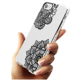 Black Henna Florals Impact Phone Case for iPhone SE 8 7 Plus