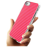 Neon Pink & Red Houndstooth Pattern Impact Phone Case for iPhone SE 8 7 Plus