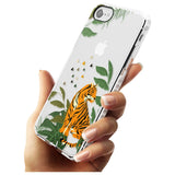 Large Tiger Clear Jungle Cat Pattern Impact Phone Case for iPhone SE 8 7 Plus