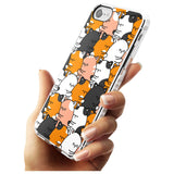 Spooning Cats Kawaii Pattern Impact Phone Case for iPhone SE 8 7 Plus