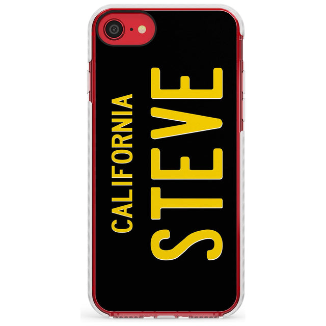 Vintage California License Plate Slim TPU Phone Case for iPhone SE 8 7 Plus