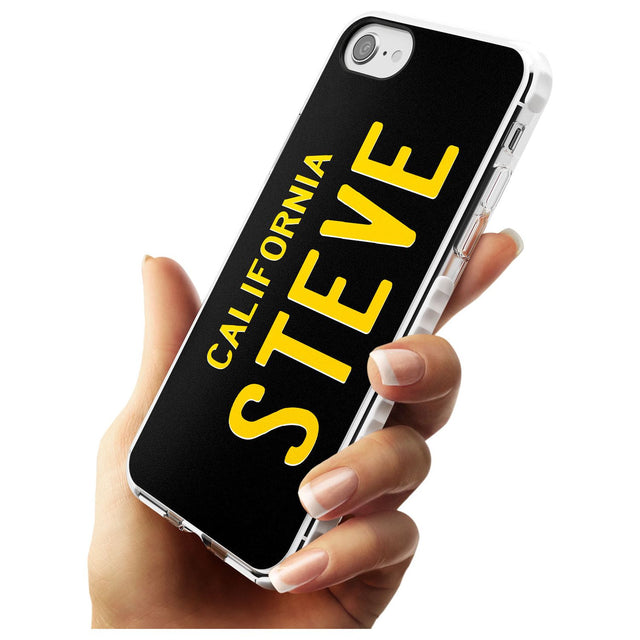 Vintage California License Plate Slim TPU Phone Case for iPhone SE 8 7 Plus