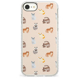 Cute Cat Pattern Slim TPU Phone Case for iPhone SE 8 7 Plus