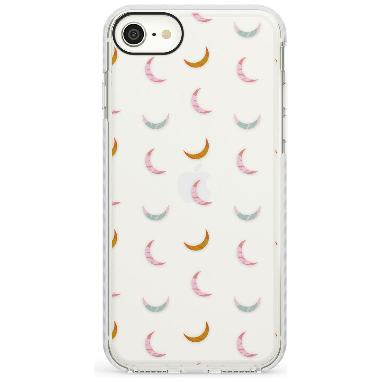 Colourful Crescent Moons Slim TPU Phone Case for iPhone SE 8 7 Plus