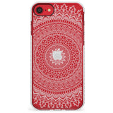 Large White Mandala Transparent Design Slim TPU Phone Case for iPhone SE 8 7 Plus