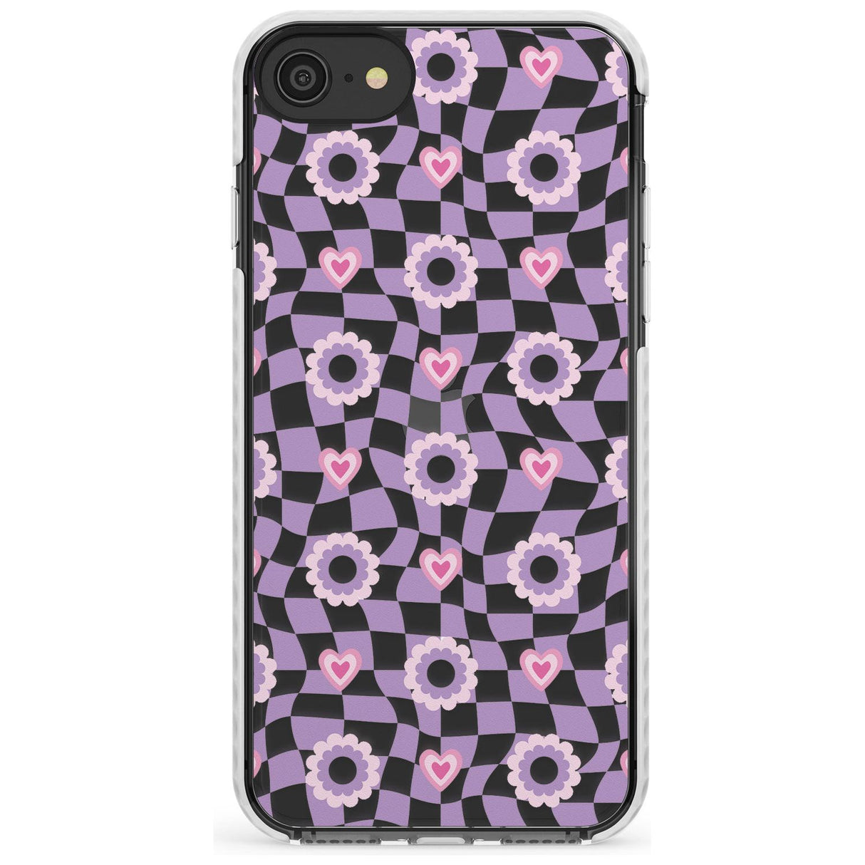 Checkered Love Pattern Impact Phone Case for iPhone SE 8 7 Plus