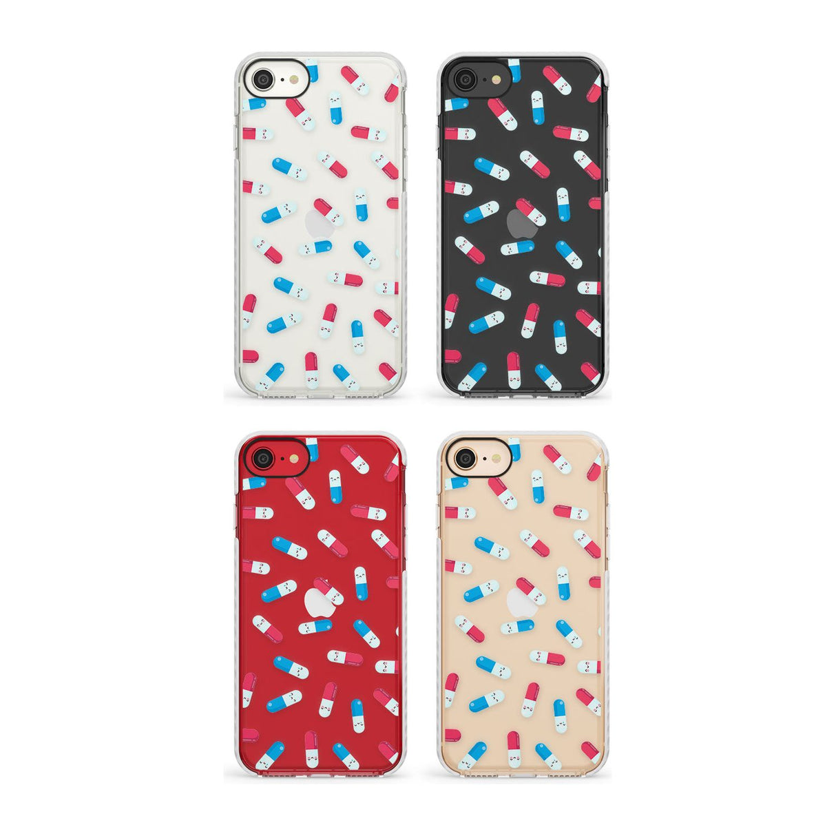 Kawaii Pill Pattern Phone Case for iPhone SE