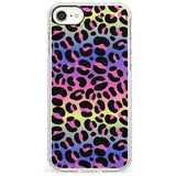 Rainbow Gradient Leopard Print Slim TPU Phone Case for iPhone SE 8 7 Plus