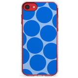 Abstract Retro Shapes: Blue Dots Slim TPU Phone Case for iPhone SE 8 7 Plus