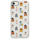 Cute Scandinavian Buildings Impact Phone Case for iPhone SE 8 7 Plus