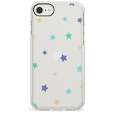 White Stars Pattern Impact Phone Case for iPhone SE 8 7 Plus