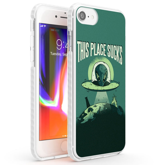 EARTH SUCKS Phone Case iPhone 7/8 / Impact Case,iPhone SE / Impact Case Blanc Space