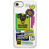 No More Excuses Sticker Mix Slim TPU Phone Case for iPhone SE 8 7 Plus