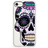 Violet Sugar Skull Impact Phone Case for iPhone SE 8 7 Plus