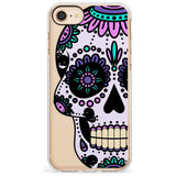 Violet Sugar Skull Impact Phone Case for iPhone SE 8 7 Plus