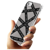 Caution Tape Phrases Cute But Psycho Impact Phone Case for iPhone SE 8 7 Plus