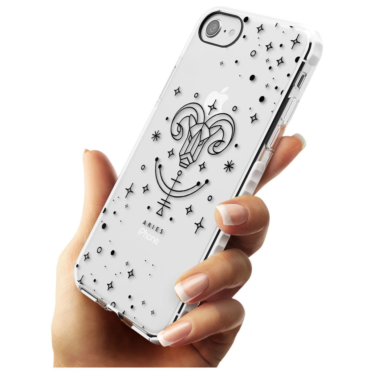 Aries Emblem - Transparent Design Impact Phone Case for iPhone SE 8 7 Plus