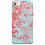 Red & Blue Acid Wash Tie-Dye Pattern Slim TPU Phone Case for iPhone SE 8 7 Plus