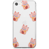 Waving Cat Pattern Slim TPU Phone Case for iPhone SE 8 7 Plus