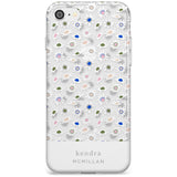 Grey & White Daisies Floral Design iPhone Case  Slim Case Custom Phone Case - Case Warehouse