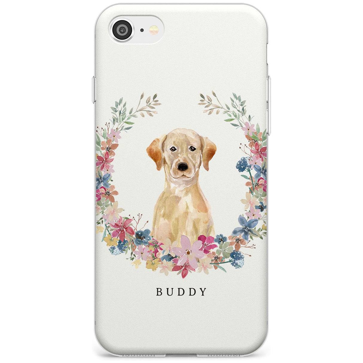 Yellow Labrador Retriever Dog Portrait Slim TPU Phone Case for iPhone SE 8 7 Plus