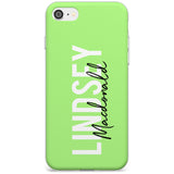 Bold Custom Name: Lime Slim TPU Phone Case for iPhone SE 8 7 Plus