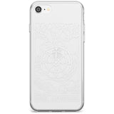 Wheel of Fortune Tarot Card - White Transparent Black Impact Phone Case for iPhone SE 8 7 Plus