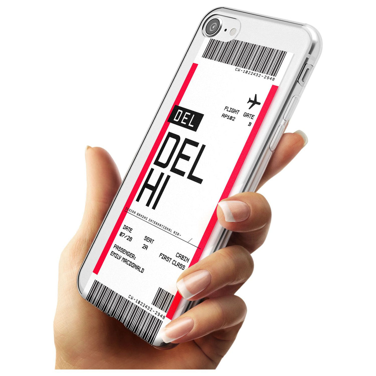 Delhi Boarding Pass iPhone Case   Custom Phone Case - Case Warehouse