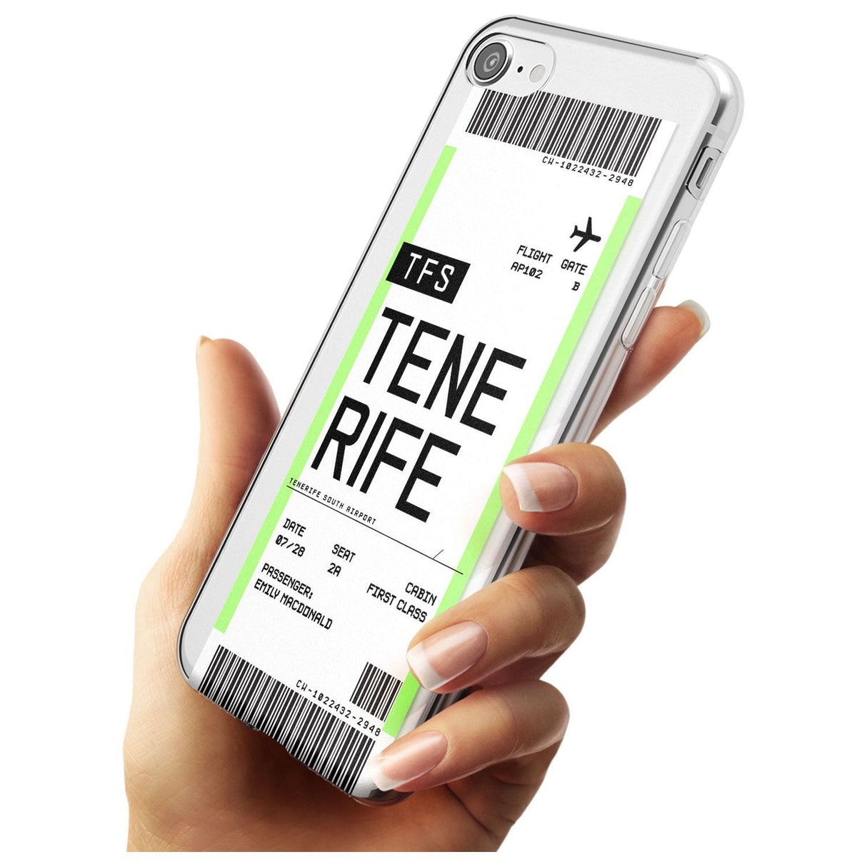 Tenerife Boarding Pass iPhone Case   Custom Phone Case - Case Warehouse