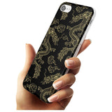 Black and Gold Dragon Pattern Slim TPU Phone Case for iPhone SE 8 7 Plus