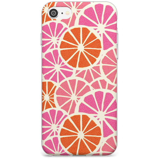 Citrus Slices Black Impact Phone Case for iPhone SE 8 7 Plus