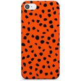 Black & Bright Red Dalmatian Polka Dot Spots Slim TPU Phone Case for iPhone SE 8 7 Plus