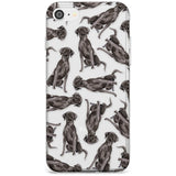 Black Labrador Watercolour Dog Pattern Slim TPU Phone Case for iPhone SE 8 7 Plus