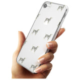 Dalmation Dog Pattern Clear Slim TPU Phone Case for iPhone SE 8 7 Plus