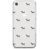 Beagle Dog Pattern Clear Slim TPU Phone Case for iPhone SE 8 7 Plus