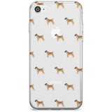 Boder Terrier Dog Pattern Clear Slim TPU Phone Case for iPhone SE 8 7 Plus