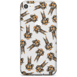 Doberman (Cropped) Watercolour Dog Pattern Slim TPU Phone Case for iPhone SE 8 7 Plus