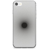 Abstract Lines: Sunburst Black Impact Phone Case for iPhone SE 8 7 Plus