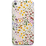 Wildflower & Leaves Cluster Design - Cream Slim TPU Phone Case for iPhone SE 8 7 Plus