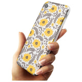 Yellow Blossoms Transparent Floral Slim TPU Phone Case for iPhone SE 8 7 Plus