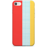 Abstract Grid Red, Blue, Yellow Slim TPU Phone Case for iPhone SE 8 7 Plus