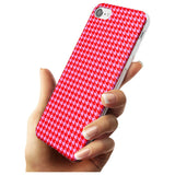 Neon Pink & Red Houndstooth Pattern Slim TPU Phone Case for iPhone SE 8 7 Plus