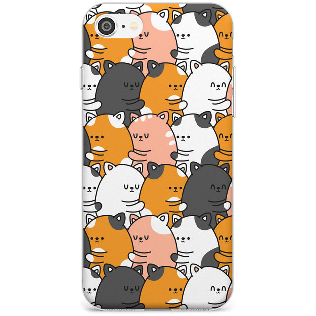 Spooning Cats Kawaii Pattern