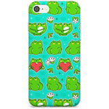 Frog Booty Kawaii Pattern Phone Case iPhone SE / Clear Case,iPhone 7/8 / Clear Case Blanc Space