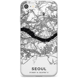 Map of Seoul, South Korea Slim TPU Phone Case for iPhone SE 8 7 Plus