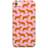 Tigers on Pink Pattern Slim TPU Phone Case for iPhone SE 8 7 Plus