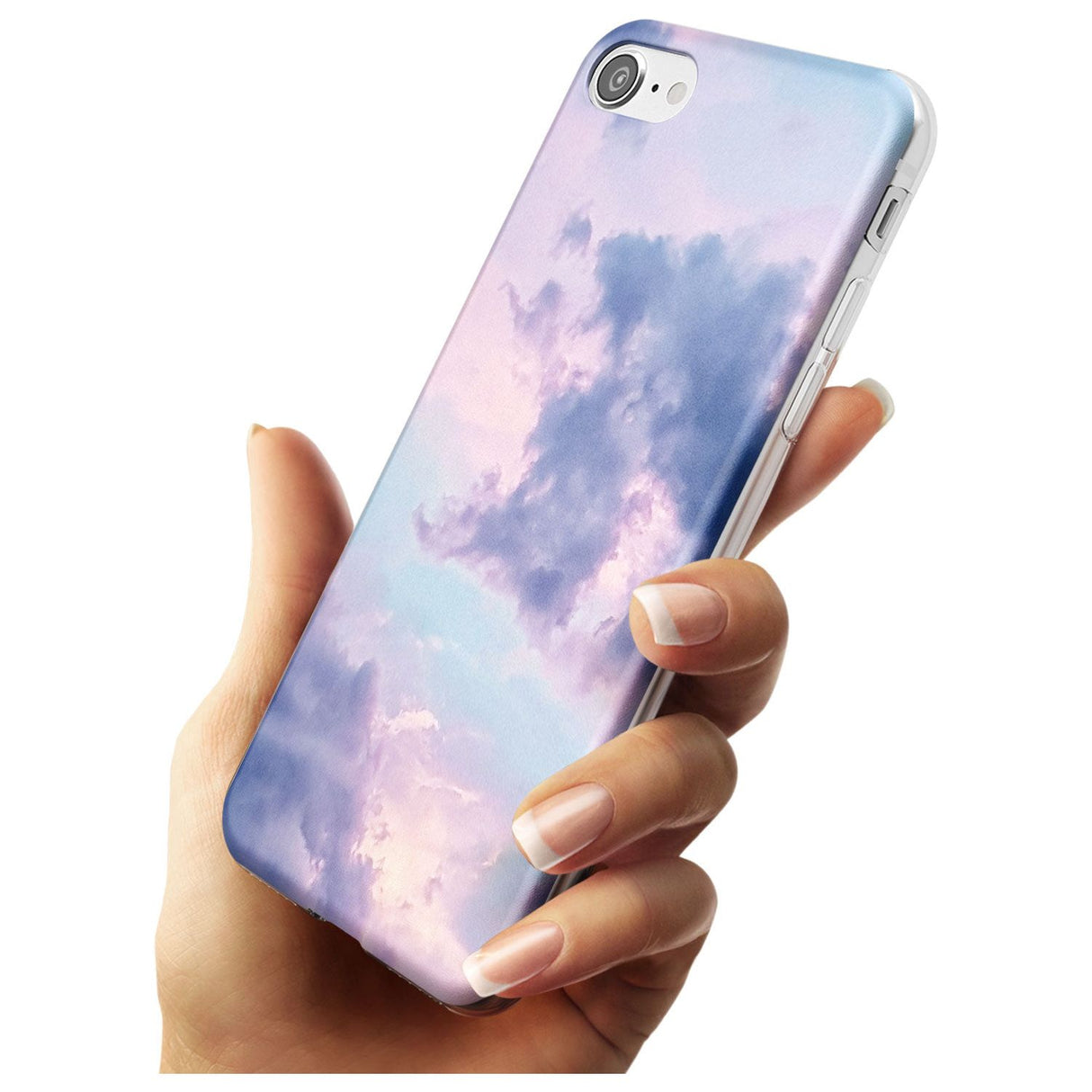 Purple Clouds Photograph Slim TPU Phone Case for iPhone SE 8 7 Plus